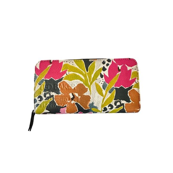 TED BAKER Floral Magnolia Large Print Clutch Zip Wallet NEW New with tags - Picture 3 of 6